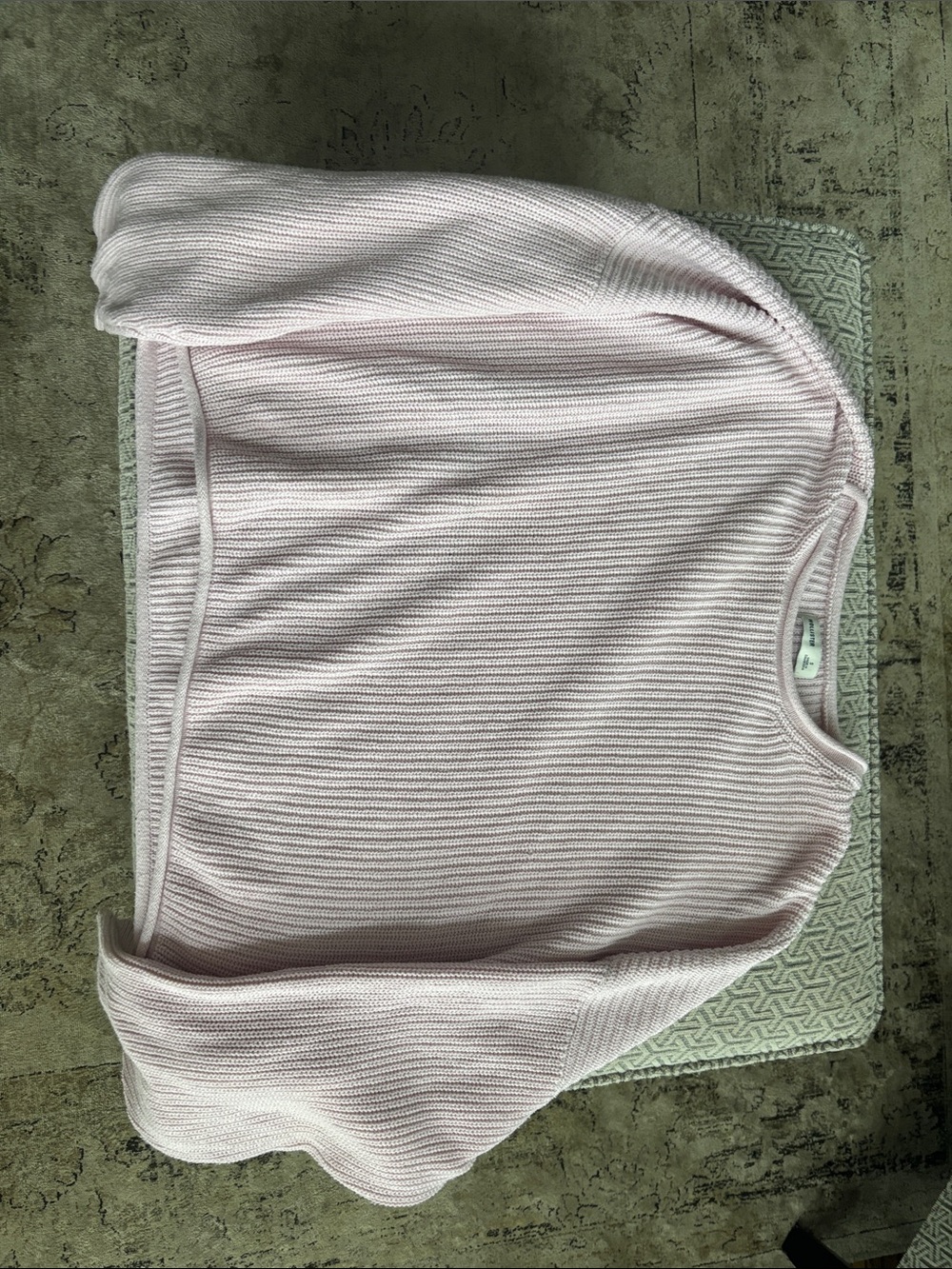 Hollister Light Pink Ribbed Crewneck Pullover